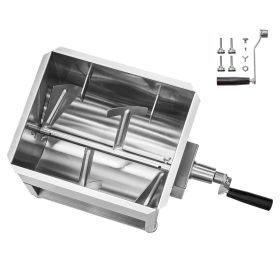 Manual Meat Mixer, 60L Fixed Tank Meat Processing Equipment(Mixing Max 120LBS for Meat), Stainless Steel Meat Mixer