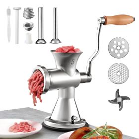 Meat Grinder Manual 304 Stainless Steel Hand Operated Meat Grinder Multifunctional Crank Sausage Maker Coffee Powder Grinder for Household for Be